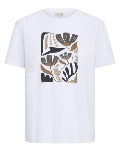 Fransa - FRElita T-shirt 1 - White Art Flower